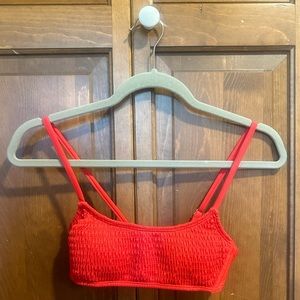 Women's Smocked Bralette Bikini Top - Wild
Fable Red XXS